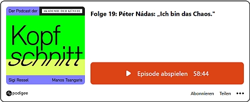 Kopfschnitt. Podcast der Akademie der Künste. Folge 10: mit SINN UND FORM